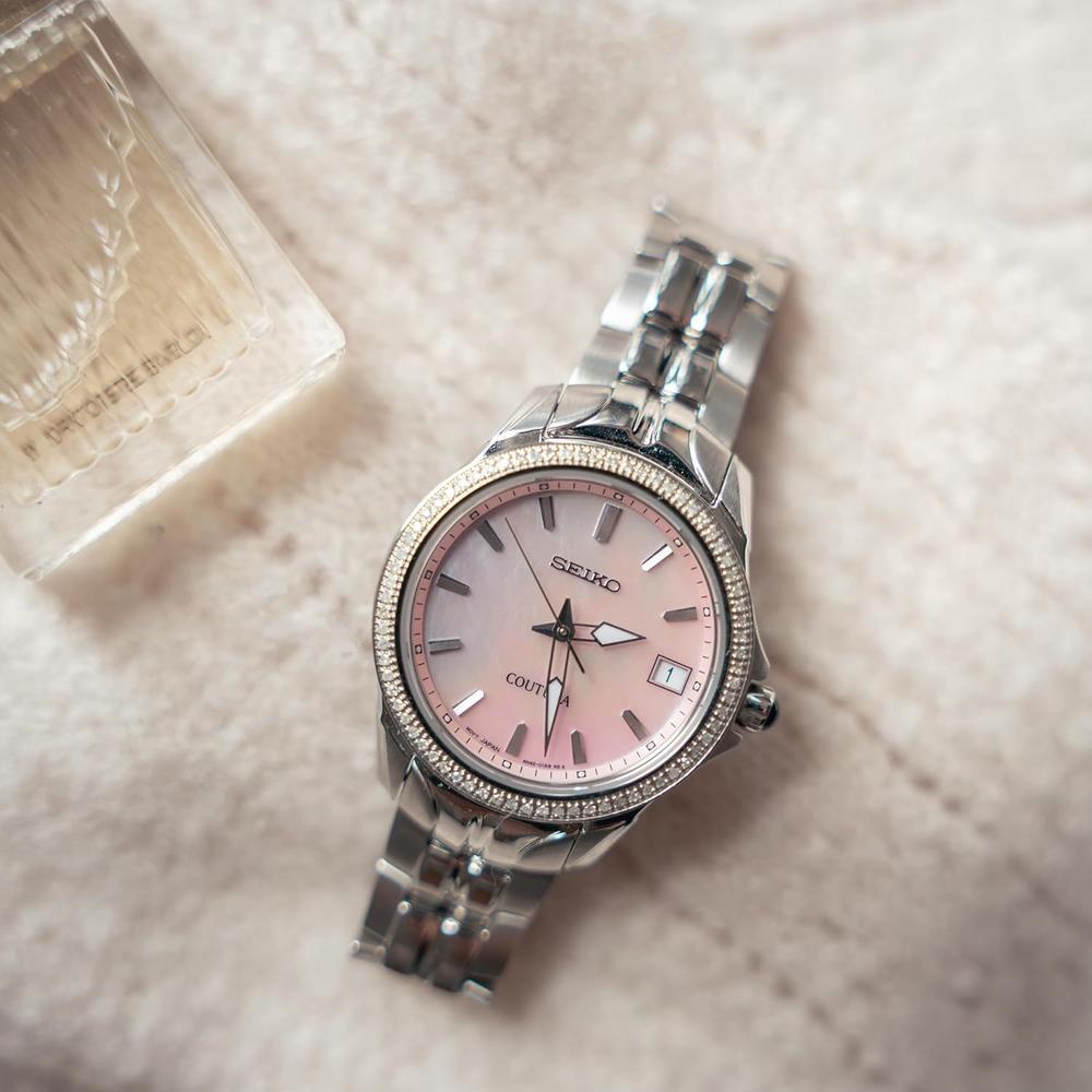 RELOJ SEIKO COUTURA CON DIAMANTES PARA MUJER | ROSA - 4