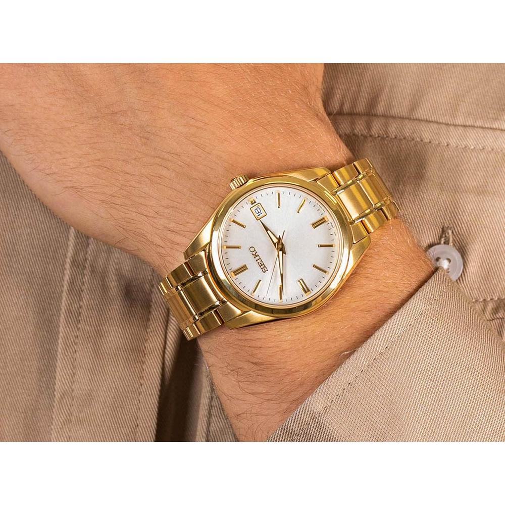 RELOJ SEIKO SUR314 ESSENTIALS CUARZO PARA HOMBRE | BLANCO/ DORADO - 3