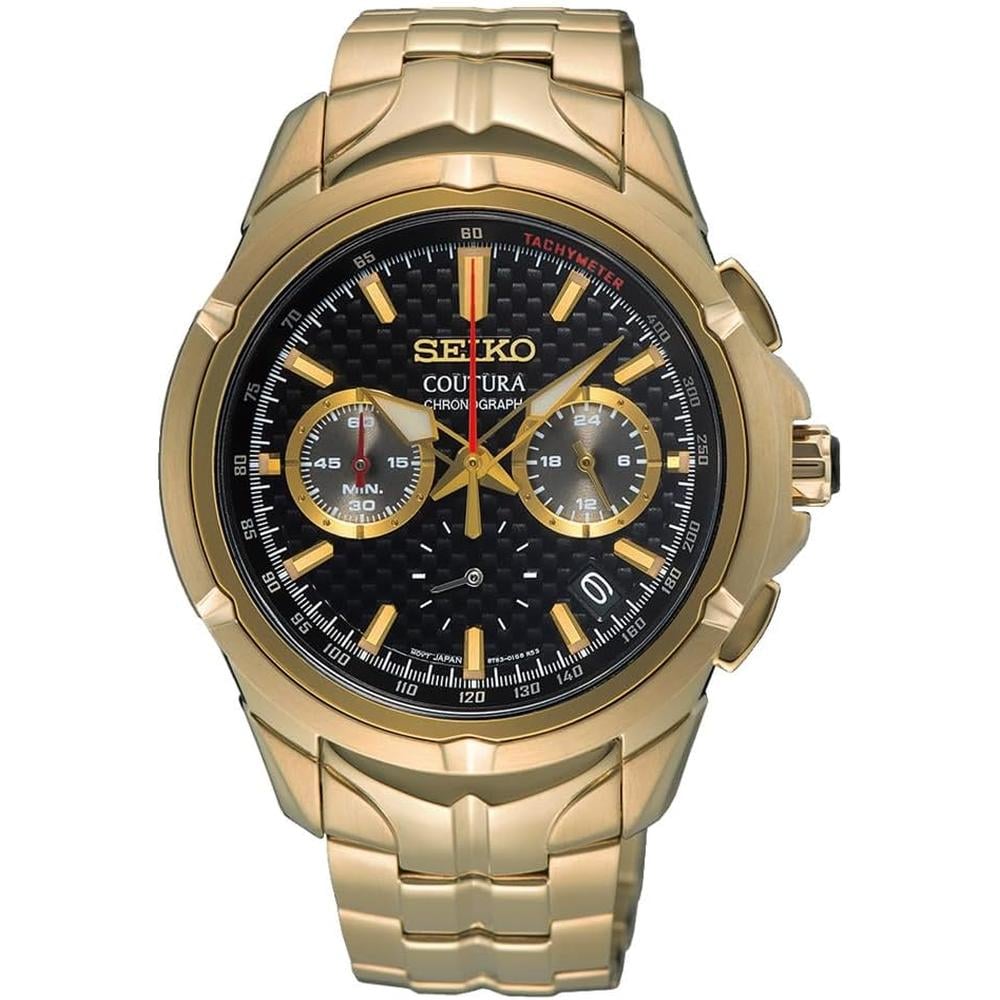 RELOJ SEIKO SSB438 COUTURA CRONÓGRAFO DE CUARZO PARA HOMBRE | NEGRO/ DORADO - 1