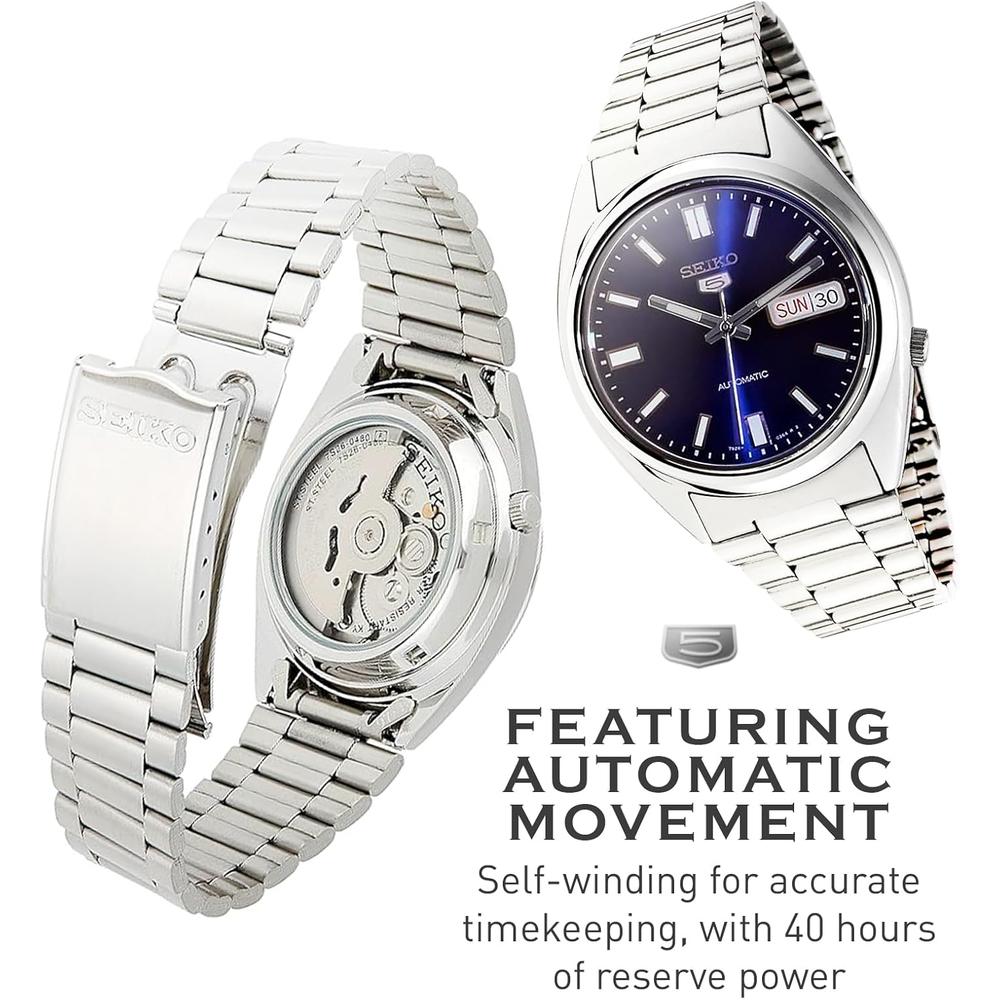 RELOJ SEIKO 5-7S AUTOMÁTICO ELEGANTE PARA HOMBRE | AZUL ELÉCTRICO - 3