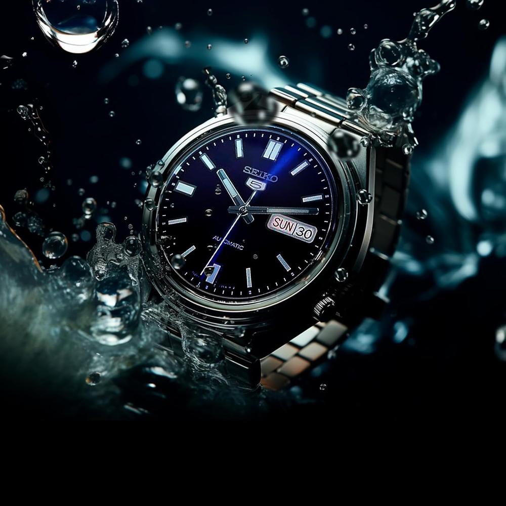 RELOJ SEIKO 5-7S AUTOMÁTICO ELEGANTE PARA HOMBRE | AZUL ELÉCTRICO - 4