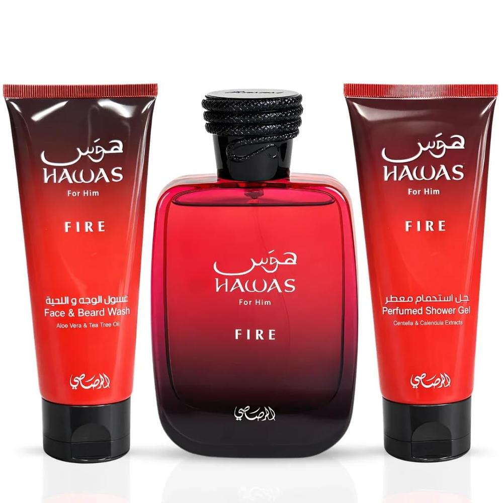 SET DE REGALO RASASI HAWAS FIRE HOMBRE 3 PZS - 2