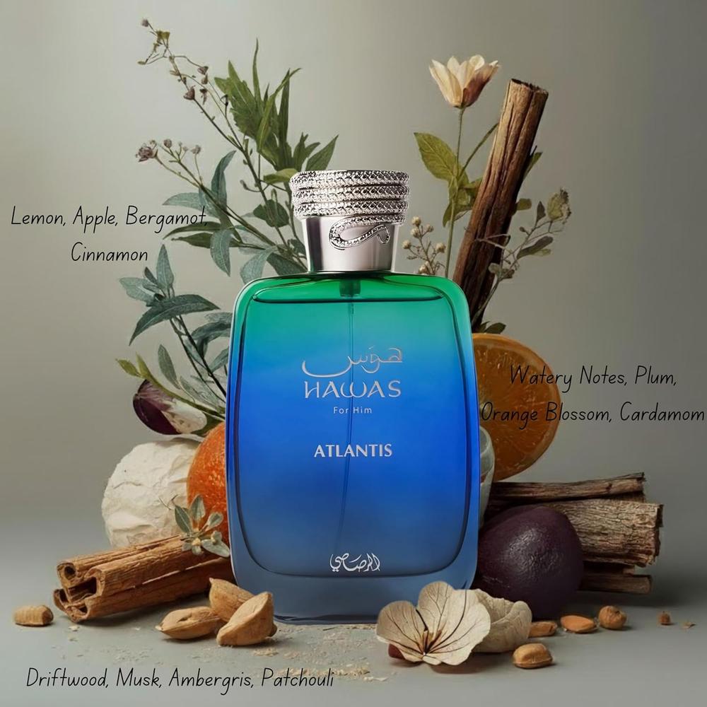 PERFUME RASASI HAWAS ATLANTIS EDP HOMBRE 3.4 OZ / 100 ML - 4
