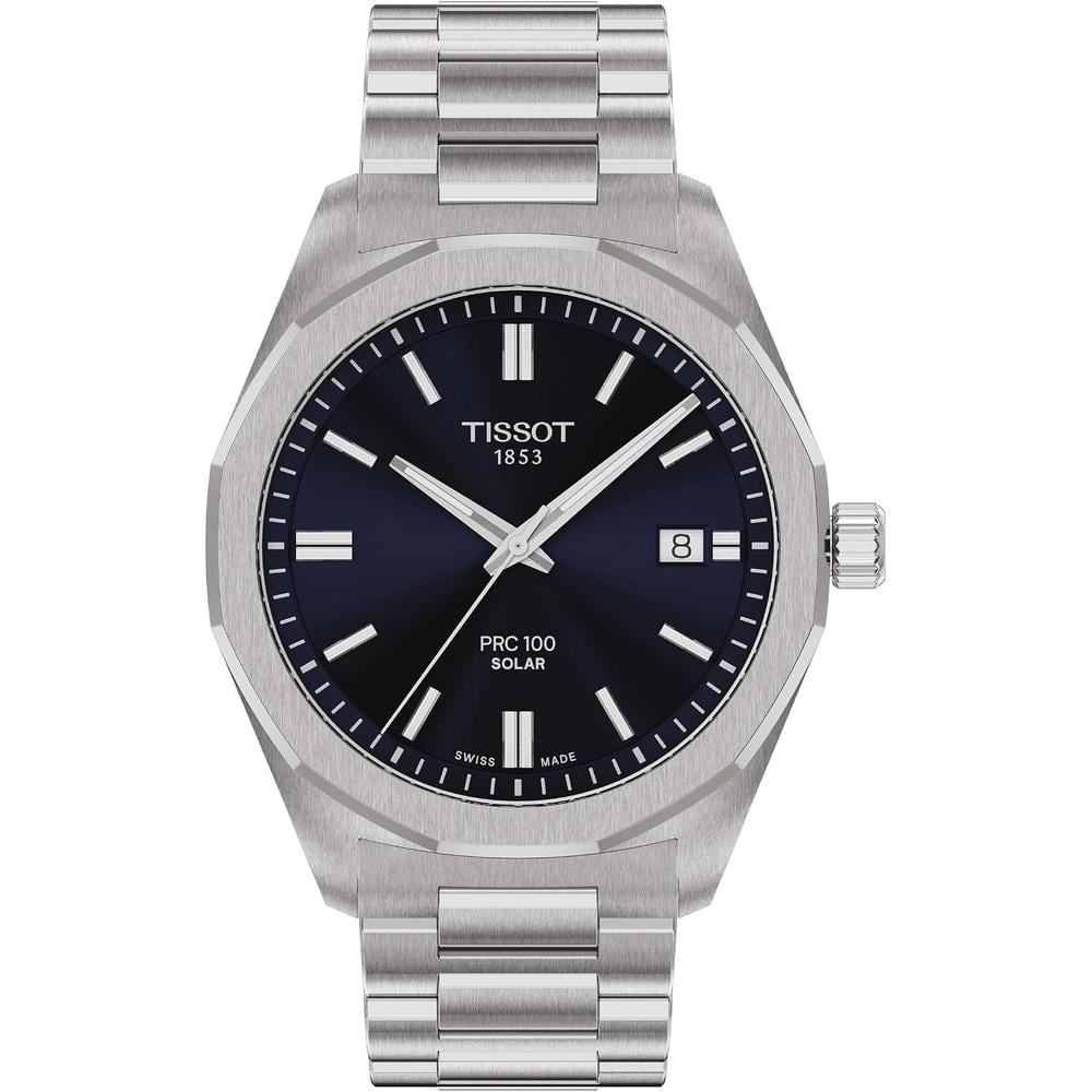 RELOJ TISSOT PRC 100 SOLAR PARA HOMBRE SILVER BLUE - 1