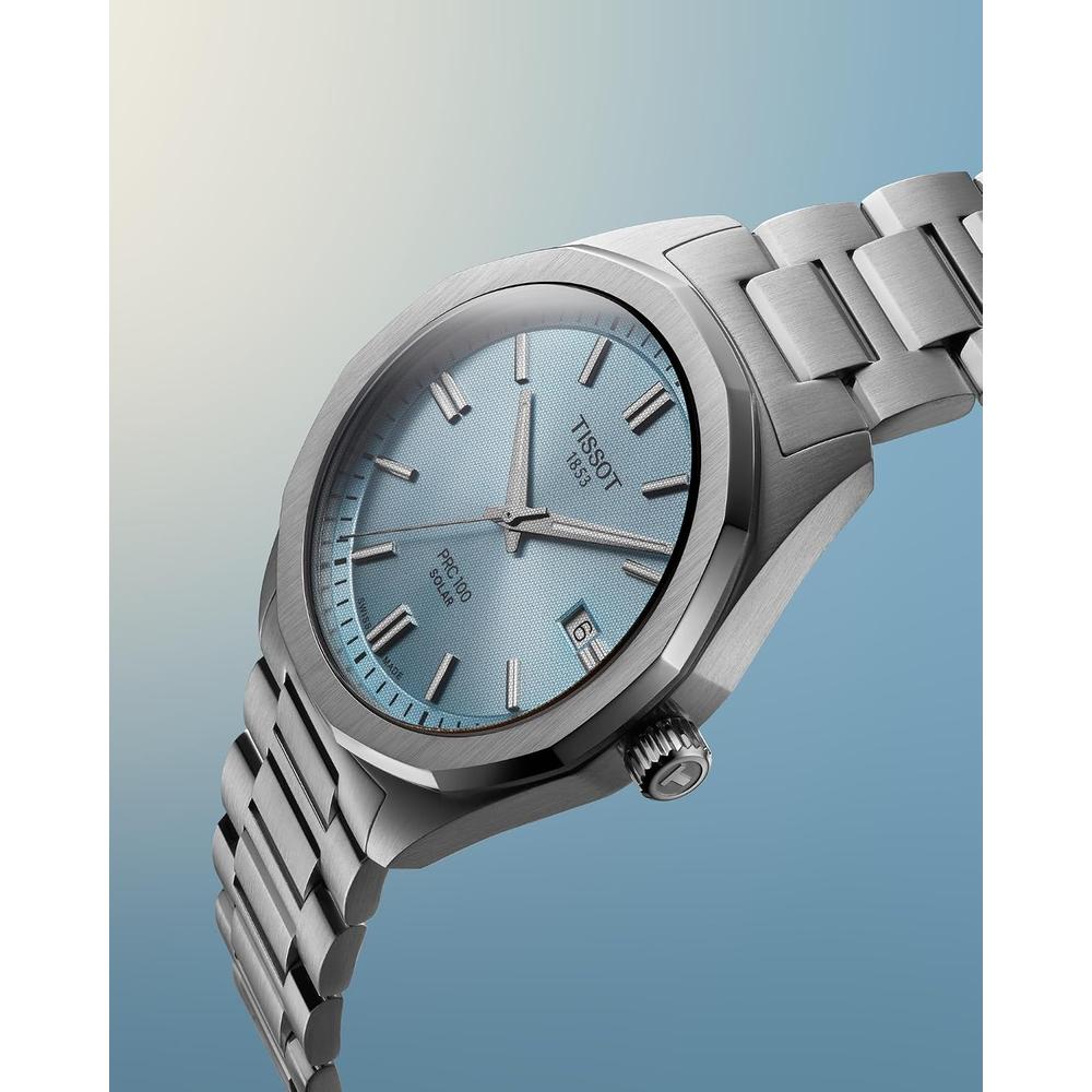 RELOJ TISSOT PRC 100 SOLAR PARA HOMBRE CELESTE - 6