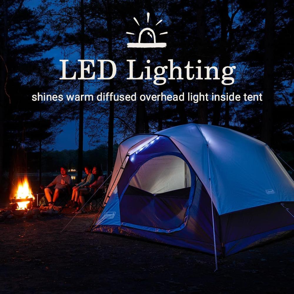 TIENDA DE CAMPAÑA COLEMAN SKYDOME LED 4 PERSONAS GRIS - 2