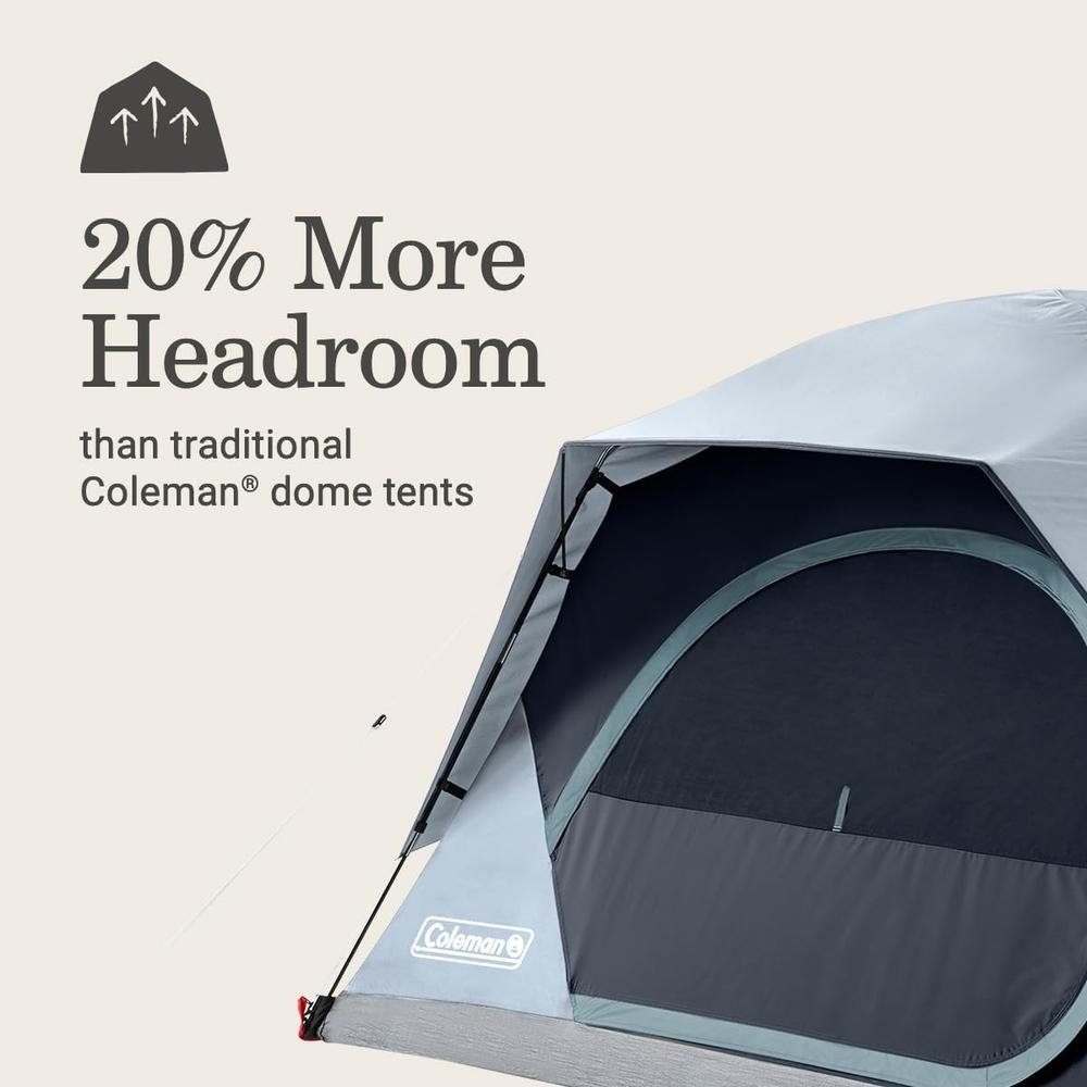 TIENDA DE CAMPAÑA COLEMAN SKYDOME LED 4 PERSONAS GRIS - 3