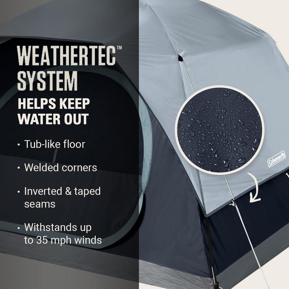 TIENDA DE CAMPAÑA COLEMAN SKYDOME LED 4 PERSONAS GRIS - 4
