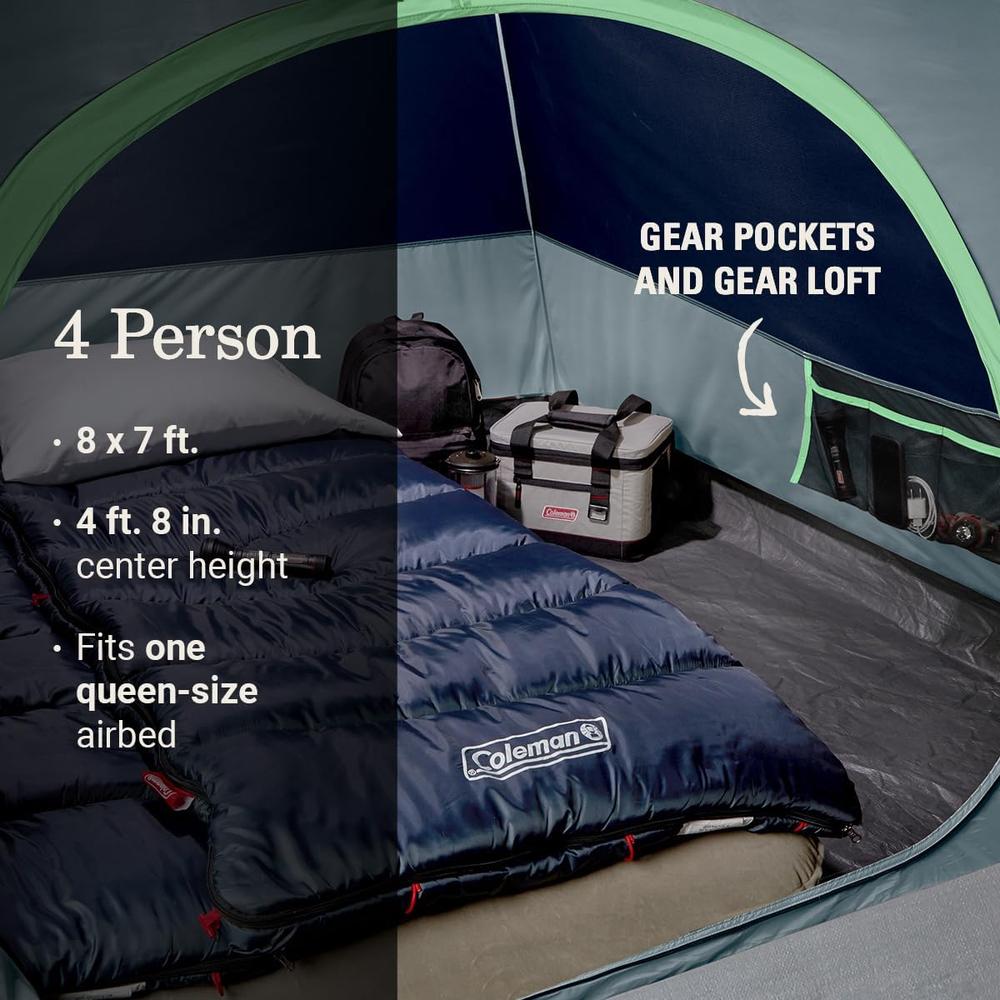 TIENDA DE CAMPAÑA COLEMAN SKYDOME LED 4 PERSONAS GRIS - 5