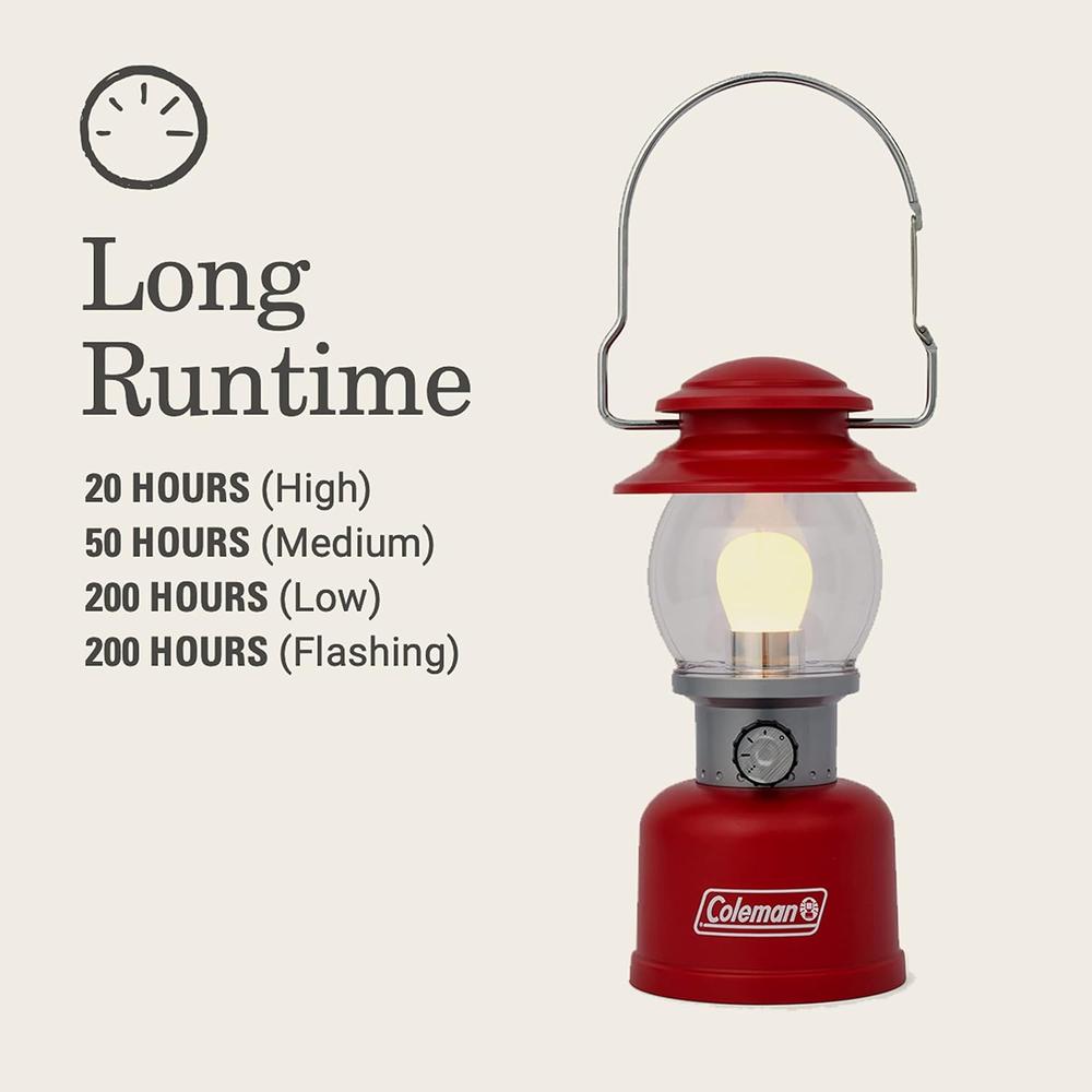 LINTERNA LED CLÁSICA COLEMAN 500 LÚMENES ROJO - 3