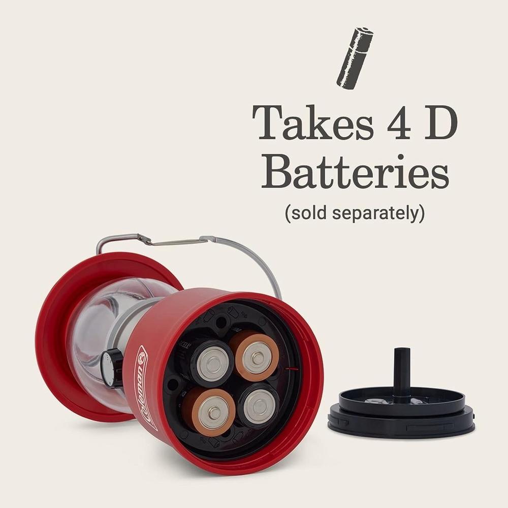 LINTERNA LED CLÁSICA COLEMAN 500 LÚMENES ROJO - 6