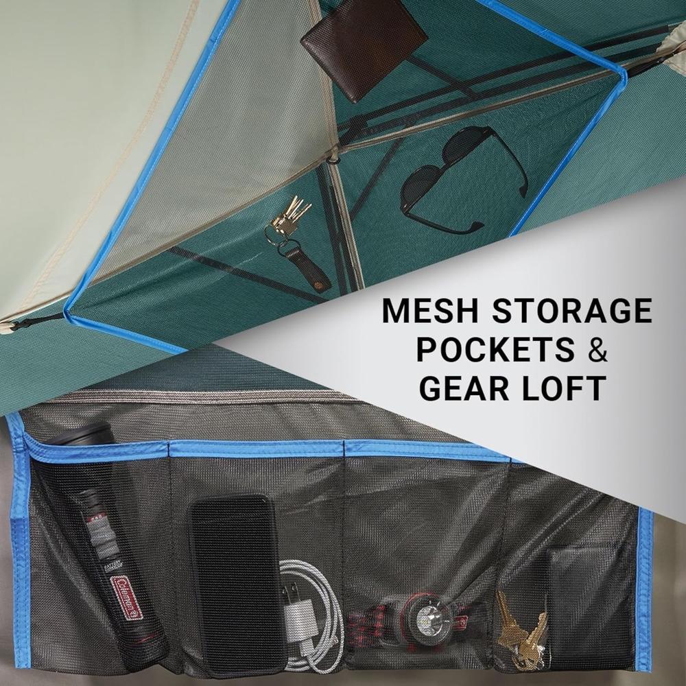 TIENDA DE CAMPAÑA COLEMAN SKYDOME PFAS FREE 8 PERSONAS VERDE - 6