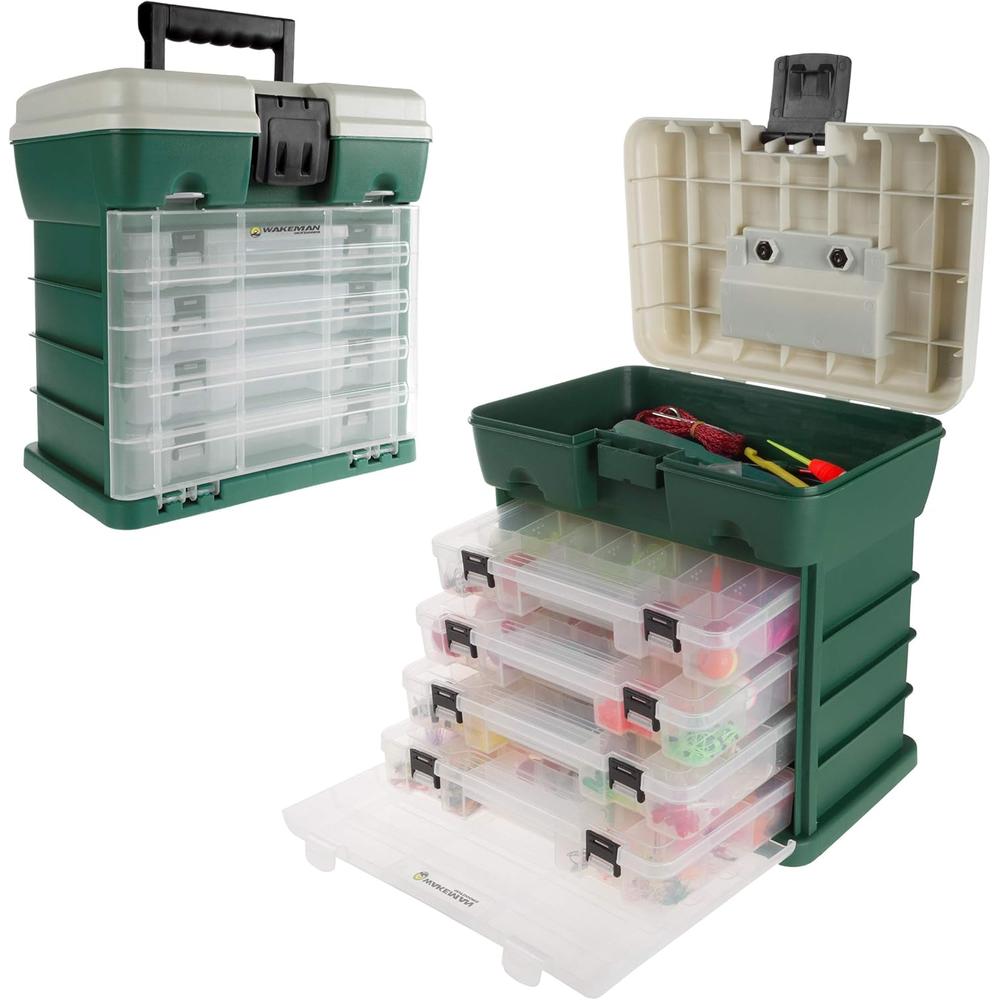 CAJA ORGANIZADORA WAKEMAN OUTDOORS 4 CAJONES VERDE - 1