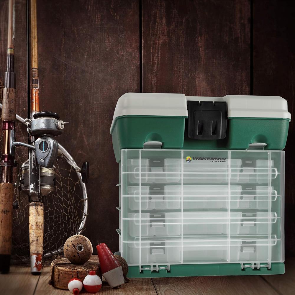 CAJA ORGANIZADORA WAKEMAN OUTDOORS 4 CAJONES VERDE - 4