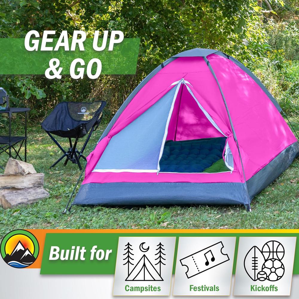 TIENDA DE CAMPAÑA WAKEMAN OUTDOORS PINK 2 PERSONAS - 6