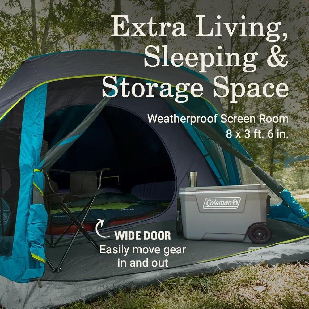 TIENDA DE CAMPAÑA COLEMAN SKYDOME DARK ROOM CON PORCHE 4 PERSONAS - 4