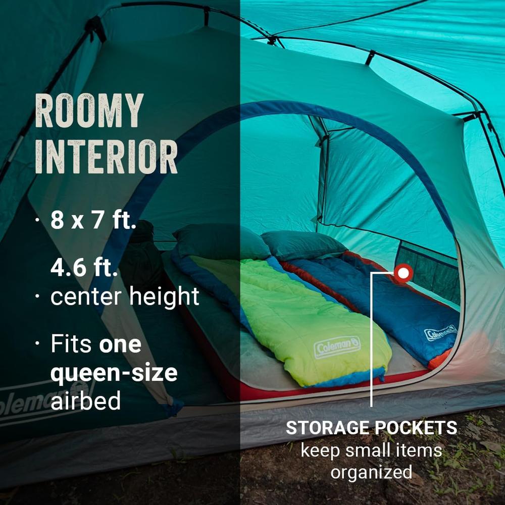 TIENDA DE CAMPAÑA COLEMAN SKYDOME 4 PERSONAS VERDE JADE - 4