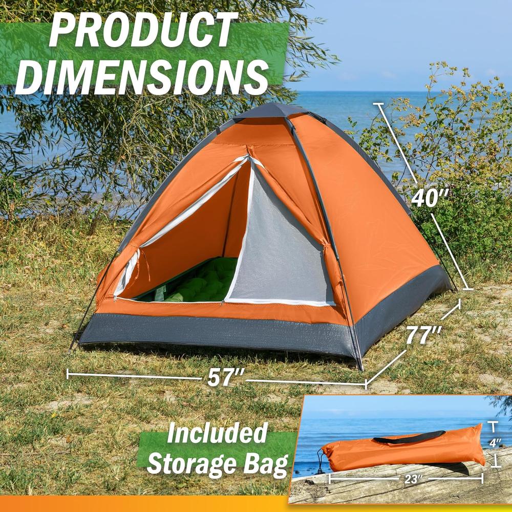 TIENDA DE CAMPAÑA WAKEMAN OUTDOORS ORANGE 2 PERSONAS - 2
