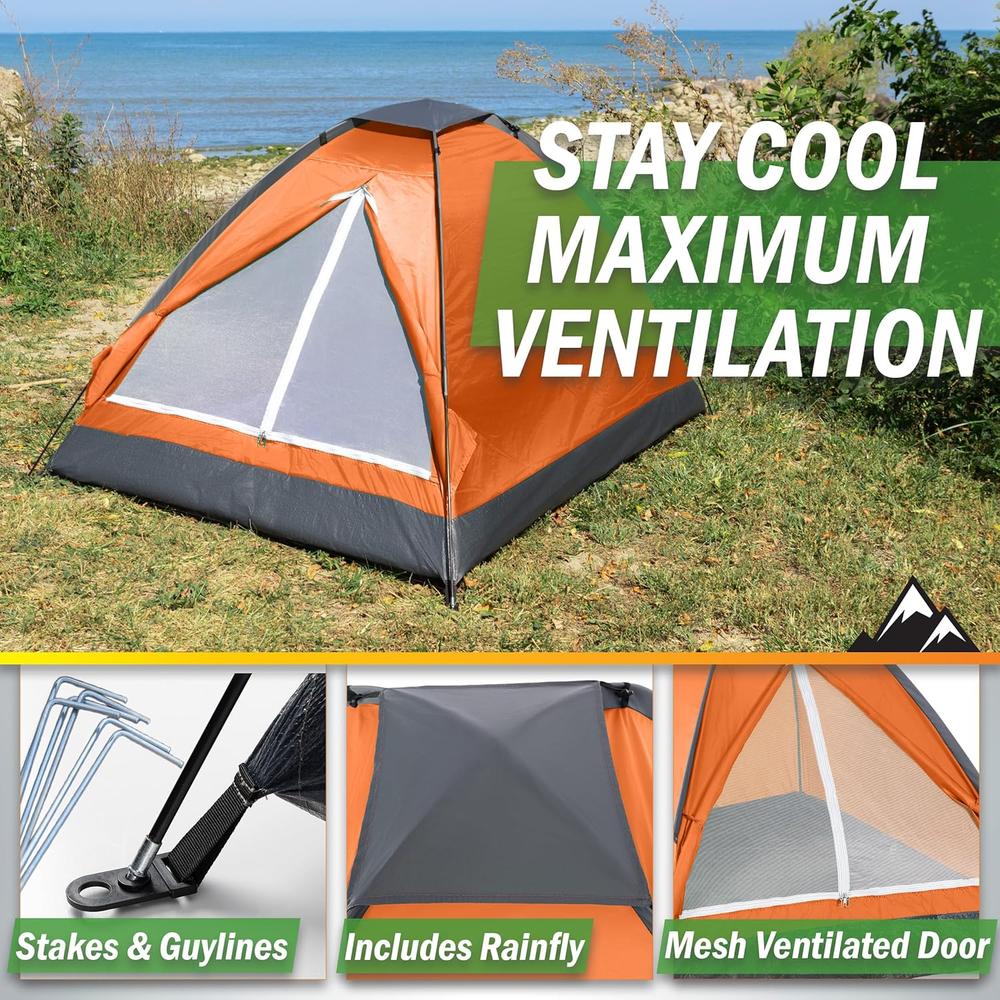 TIENDA DE CAMPAÑA WAKEMAN OUTDOORS ORANGE 2 PERSONAS - 4