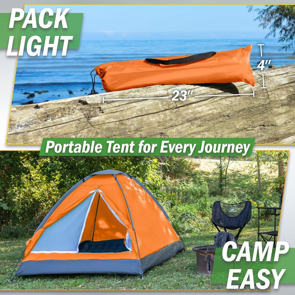 TIENDA DE CAMPAÑA WAKEMAN OUTDOORS ORANGE 2 PERSONAS - 5