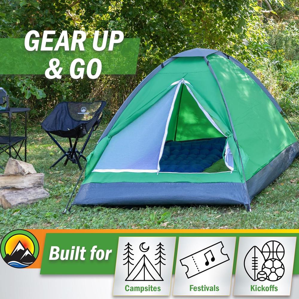 TIENDA DE CAMPAÑA WAKEMAN OUTDOORS VERDE OSCURO 2 PERSONAS - 6