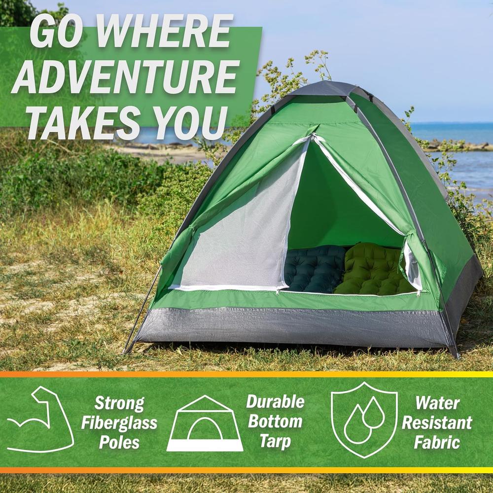 TIENDA DE CAMPAÑA WAKEMAN OUTDOORS VERDE 2 PERSONAS - 3