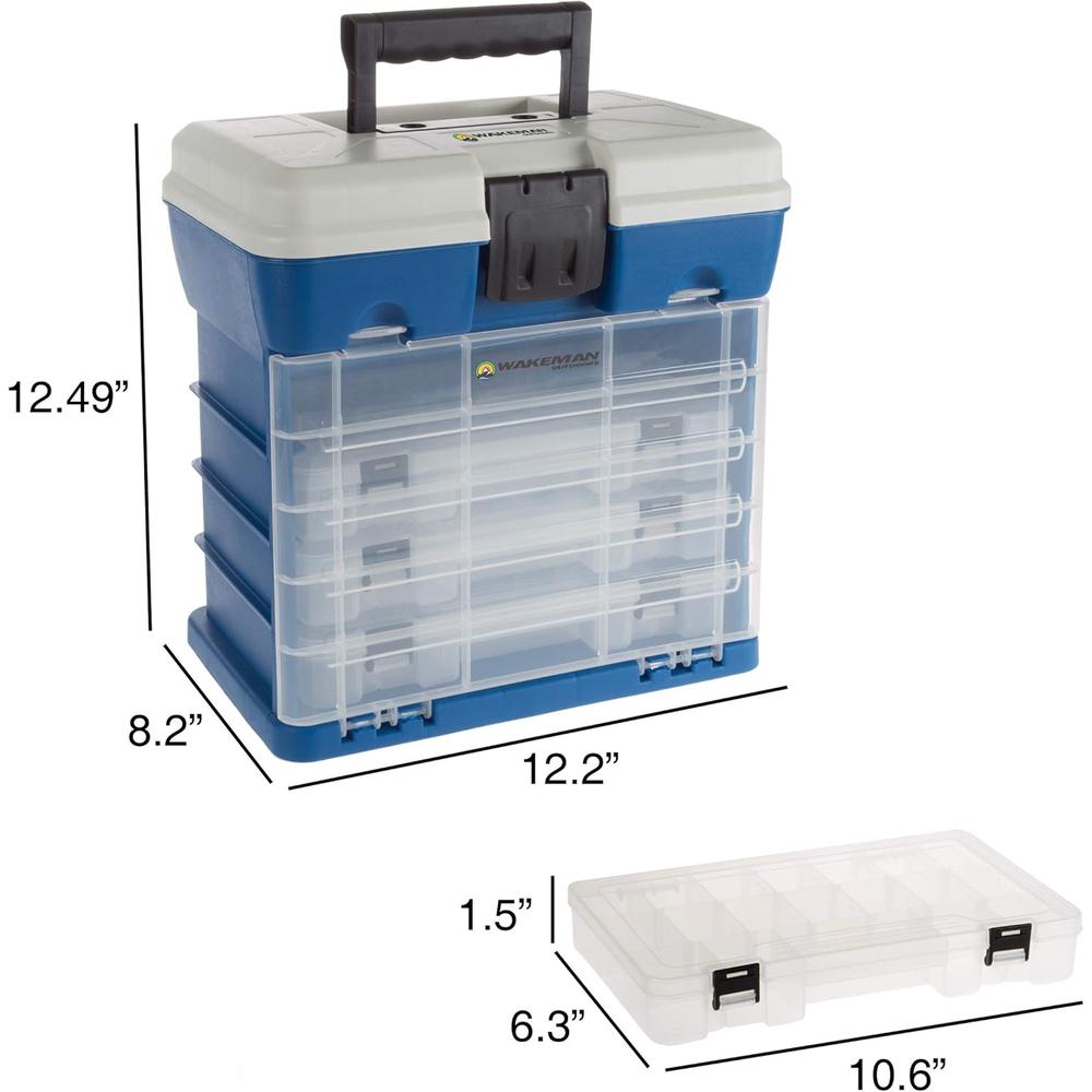 CAJA ORGANIZADORA WAKEMAN OUTDOORS 4 CAJONES AZUL - 6