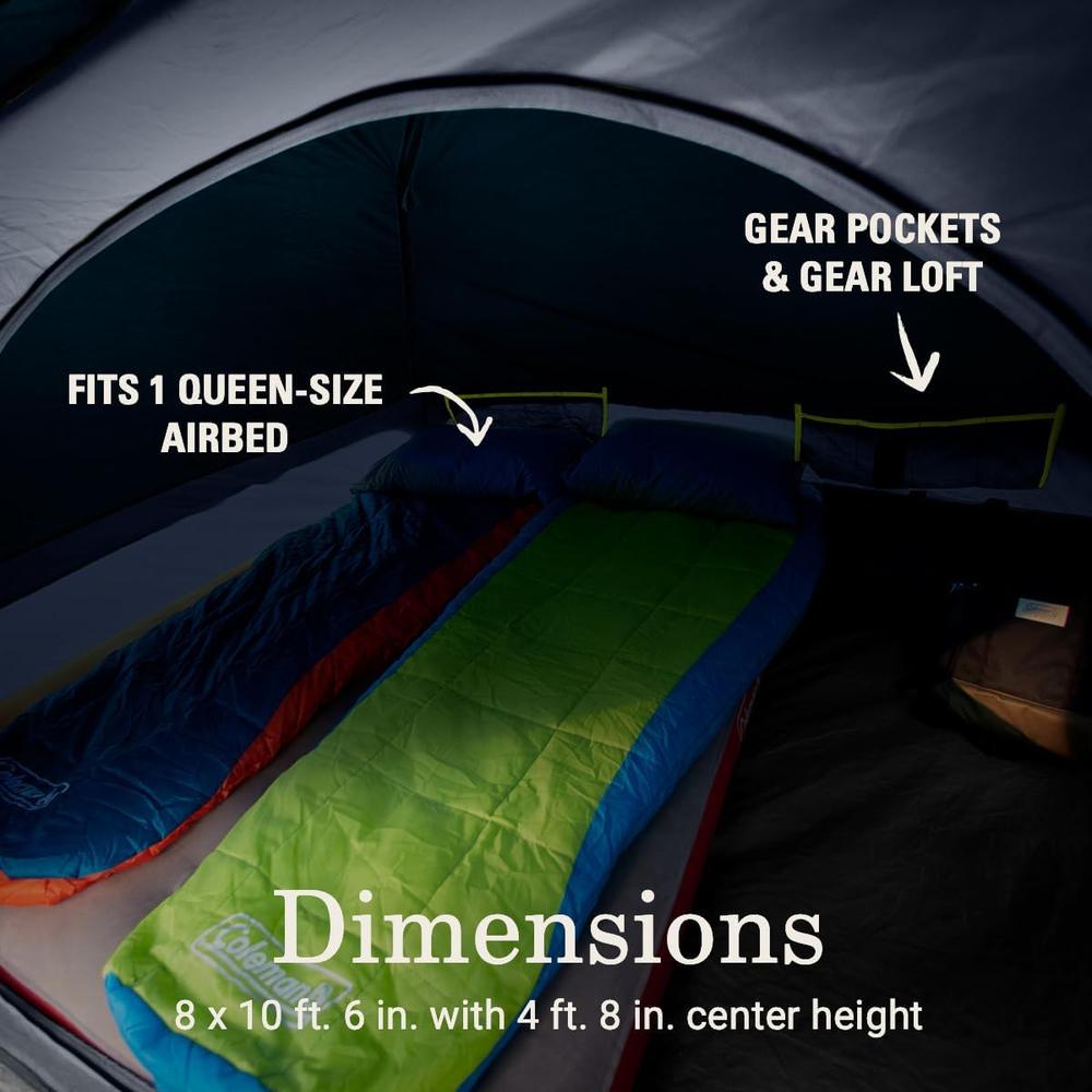 TIENDA DE CAMPAÑA COLEMAN SKYDOME PFAS FREE 4 PERSONAS VERDE - 5