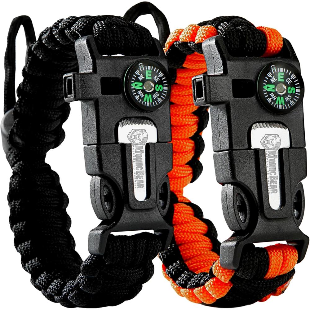 PACK DE PULSERAS DE SUPERVIVENCIA PARACORD 550 X2 - 1