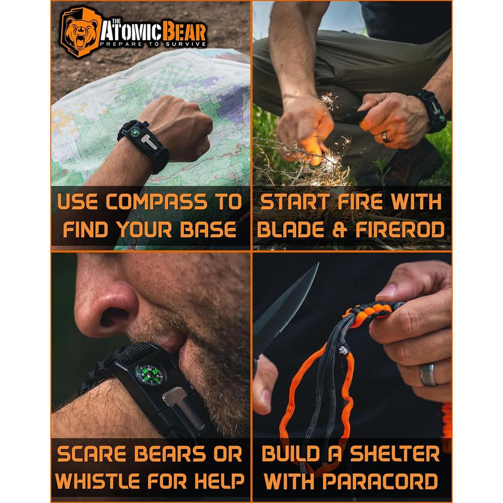 PACK DE PULSERAS DE SUPERVIVENCIA PARACORD 550 X2 - 3