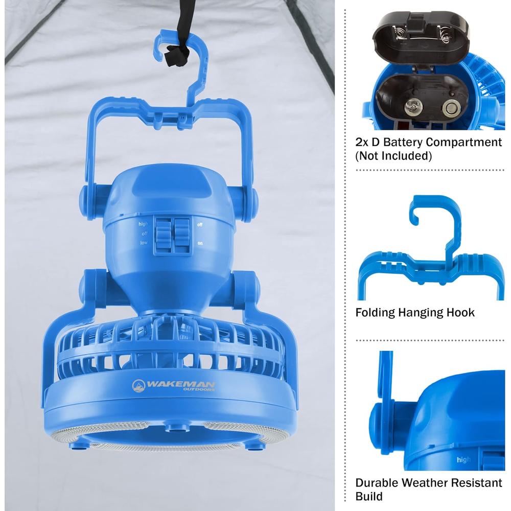 LINTERNA DE CAMPING CON VENTILADOR WAKEMAN - 5