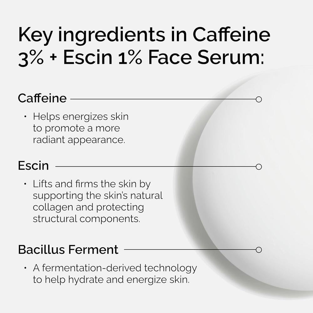 THE ORDINARY SUERO CAFEINA 3% + ESCINA 1% SERUM FACIAL | 1 OZ / 30 ML - 3