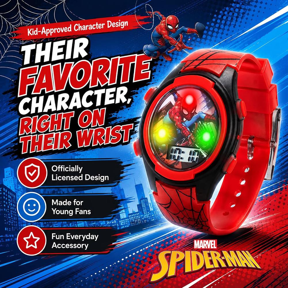 RELOJ DIGITAL MARVEL SPIDER-MAN INFANTIL - 4