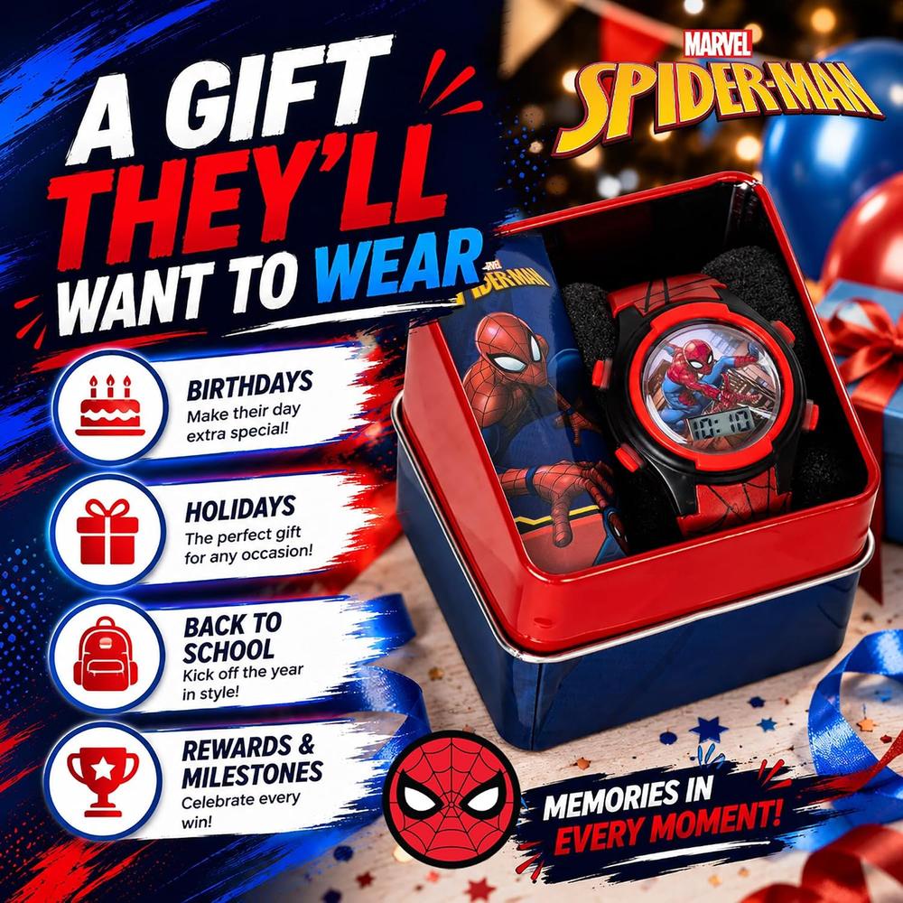 RELOJ DIGITAL MARVEL SPIDER-MAN INFANTIL - 6