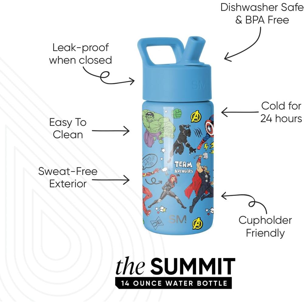 BOTELLA MARVEL AVENGERS SUMMIT HÉROES DE LOS VENGADORES 14 OZ / 414 ML - 3