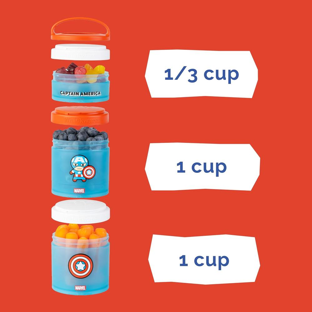 WHISKWARE MARVEL CAPITÁN AMÉRICA RECIPIENTES APILABLES | PACK 3 - 5