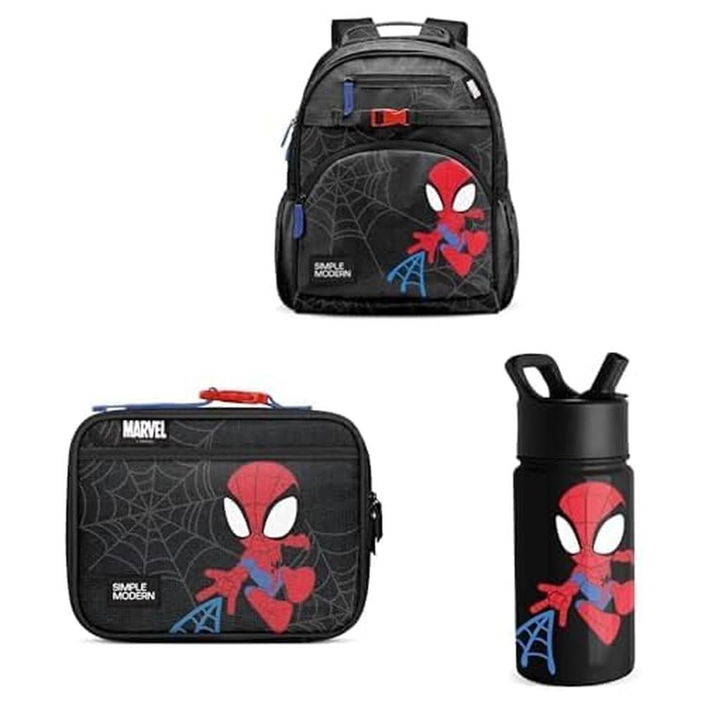 DISNEY SPIDER-MAN MOCHILA LONCHERA Y BOTELLA DE AGUA | PACK 3 PIEZAS - 1
