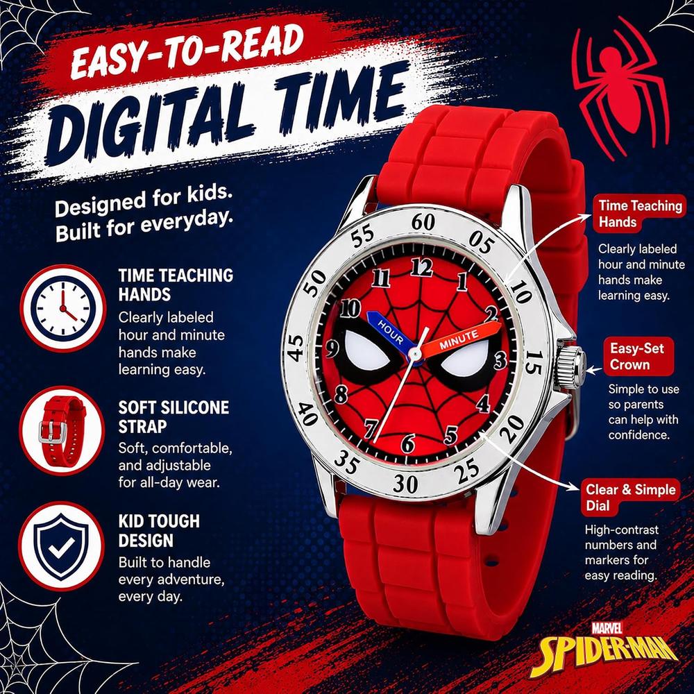 RELOJ DE MESA SPIDER-MAN PARA NIÑOS - 3