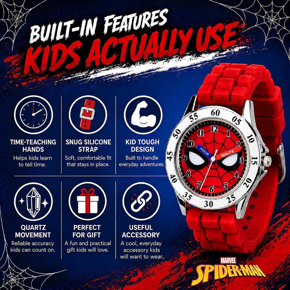 RELOJ DE MESA SPIDER-MAN PARA NIÑOS - 4