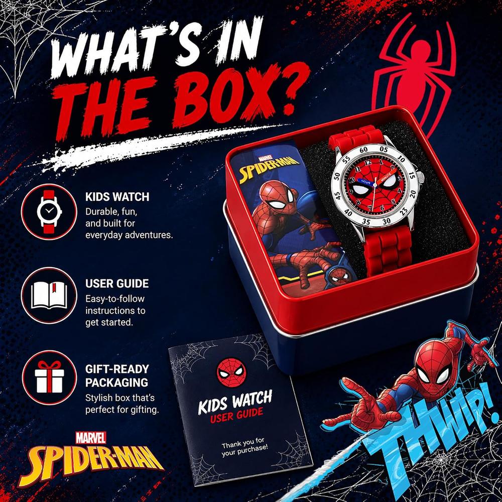 RELOJ DE MESA SPIDER-MAN PARA NIÑOS - 6