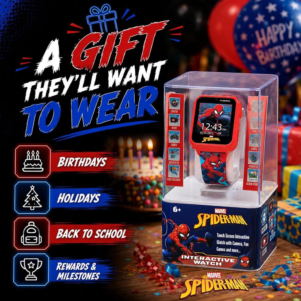 RELOJ INTELIGENTE INFANTIL MARVEL SPIDER-MAN SPD4588AZ - 6