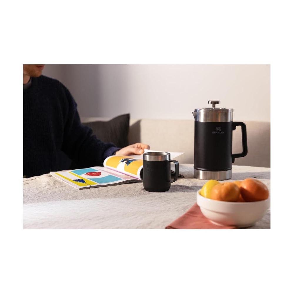 STANLEY CAFETERA FRENCH PRESS CLASSIC STAY-HOT 48 OZ / 1.42 L | BLACK 2.0 - 4