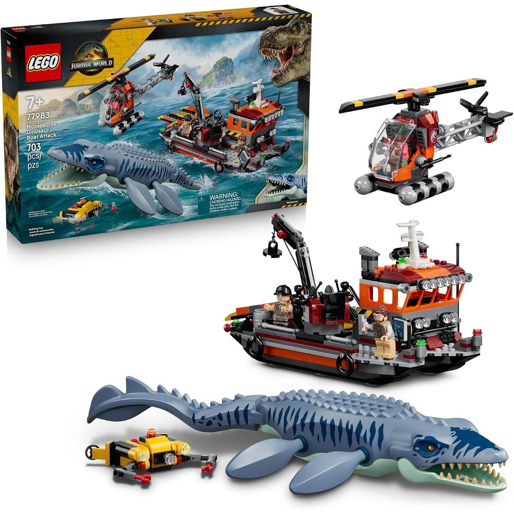 LEGO ATAQUE DEL MOSASAURUS AL BARCO JURASSIC WORLD 77983 - 1