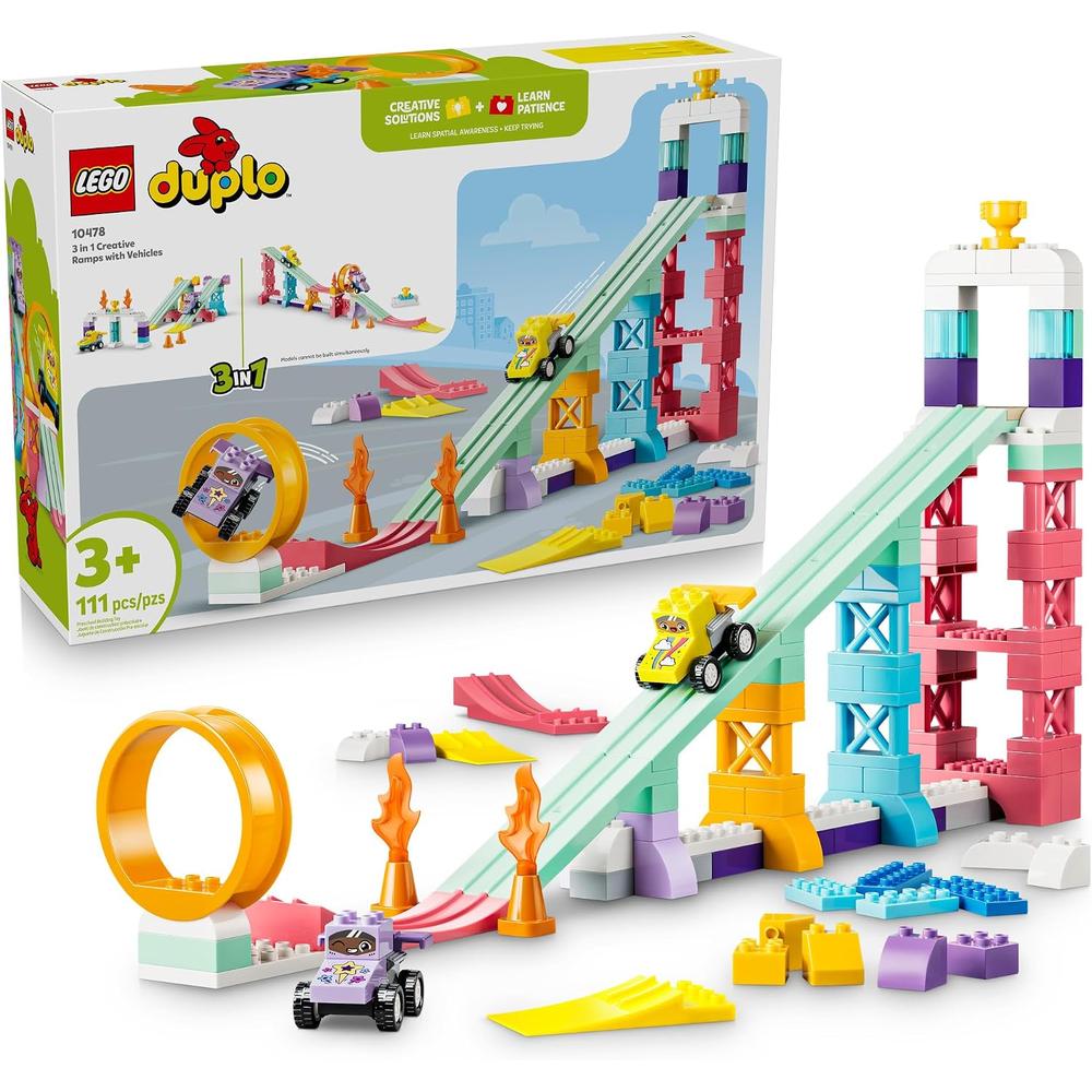 LEGO RAMPAS CREATIVAS 3 EN 1 CON VEHÍCULOS DUPLO TOWN 10478 - 1