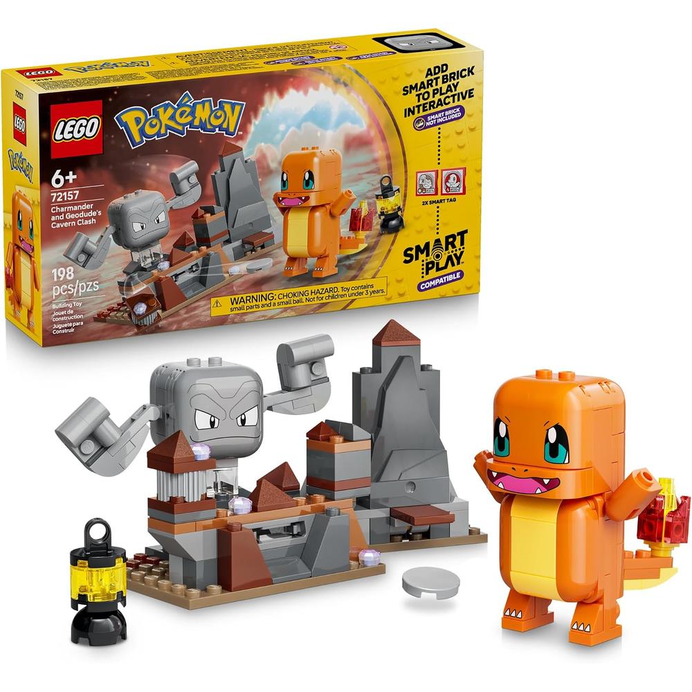 LEGO ENFRENTAMIENTO EN LA CAVERNA DE CHARMANDER Y GEODUDE POKÉMON SMART PLAY 72157 - 1