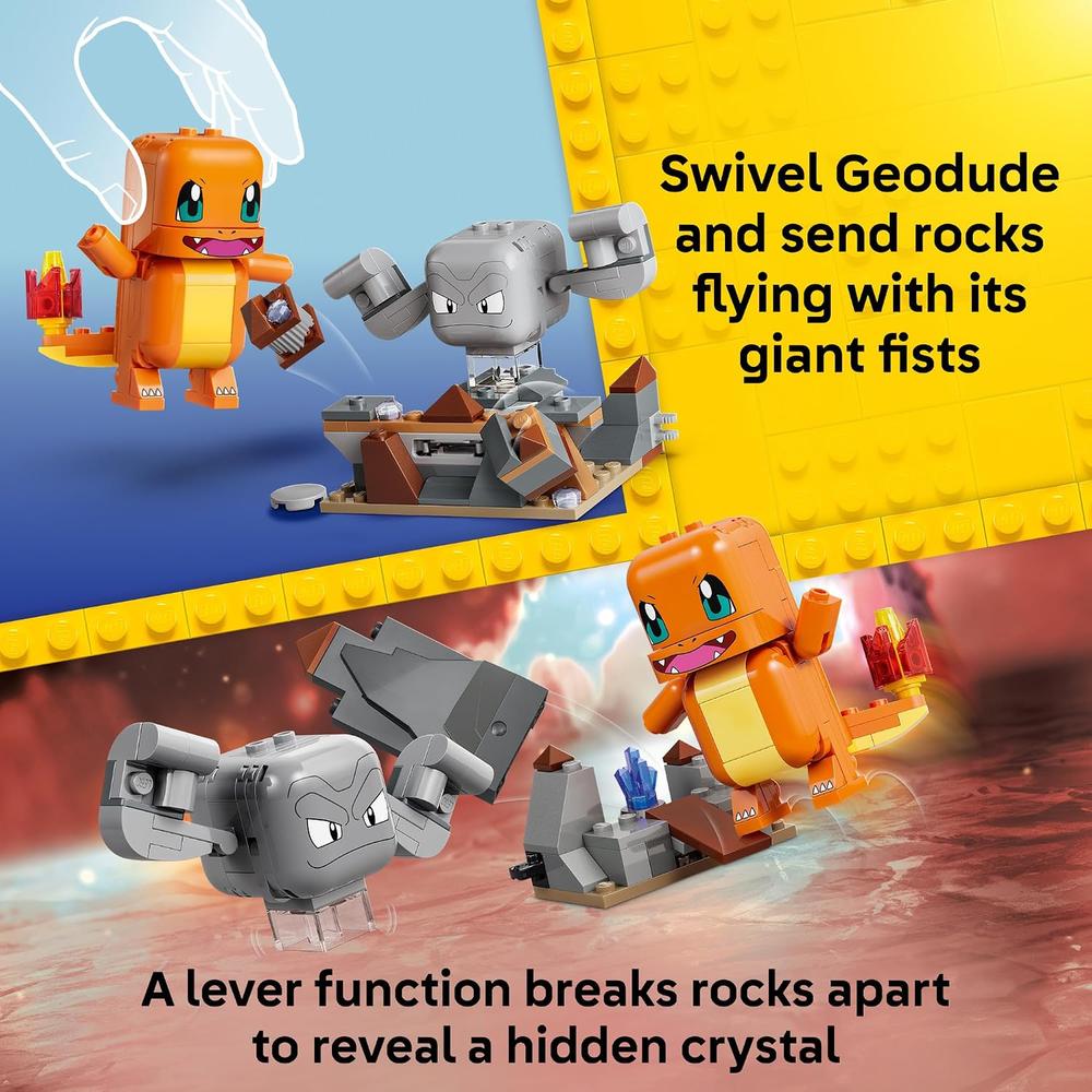 LEGO ENFRENTAMIENTO EN LA CAVERNA DE CHARMANDER Y GEODUDE POKÉMON SMART PLAY 72157 - 3
