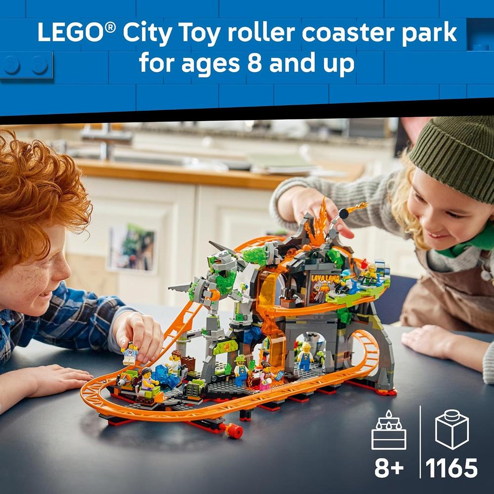 LEGO PARQUE DE MONTAÑA RUSA DE LAVA CITY 60501 - 2