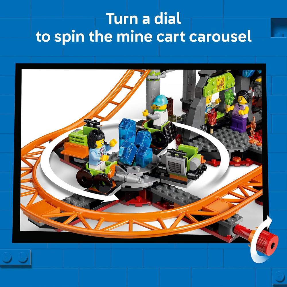 LEGO PARQUE DE MONTAÑA RUSA DE LAVA CITY 60501 - 4