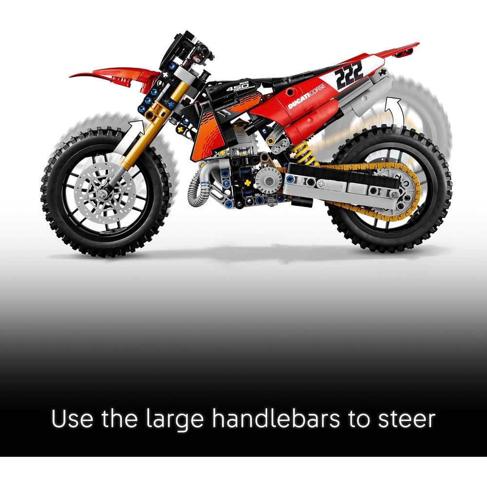 LEGO MOTOCICLETA DUCATI DESMO450 MX FACTORY TECHNIC 42238 - 3