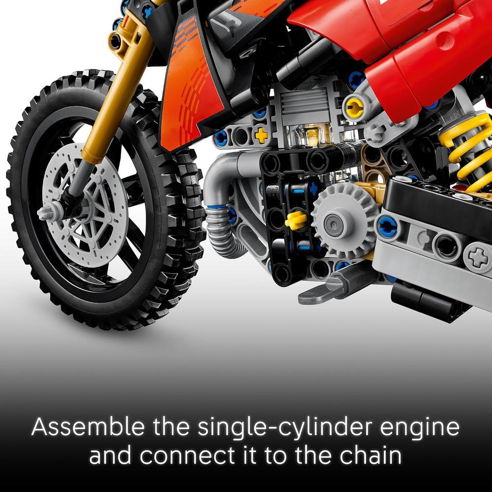 LEGO MOTOCICLETA DUCATI DESMO450 MX FACTORY TECHNIC 42238 - 5